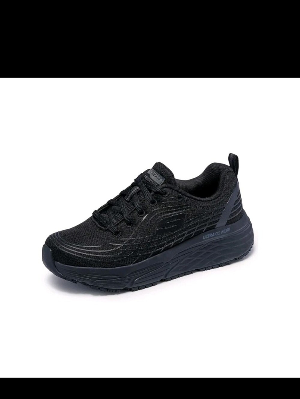 Skechers Women's Relaxed Fit Max Cushioning Elite SR Shoe, Black - Picture 3 of 8